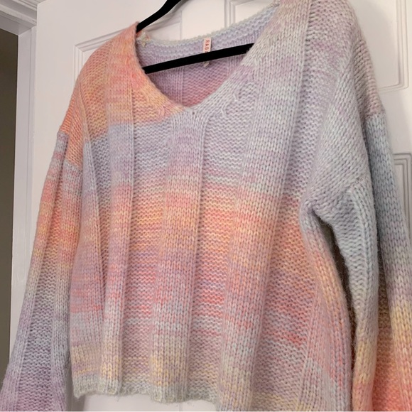 NWOT Anthropologie rainbow knit sweater - Picture 8 of 9